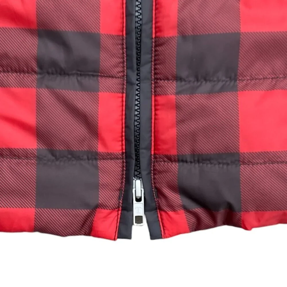 Talbots Quilted Sherpa Lined Buffalo Plaid Vest Country Cabin Outdoor HIking-X - Picture 5 of 16